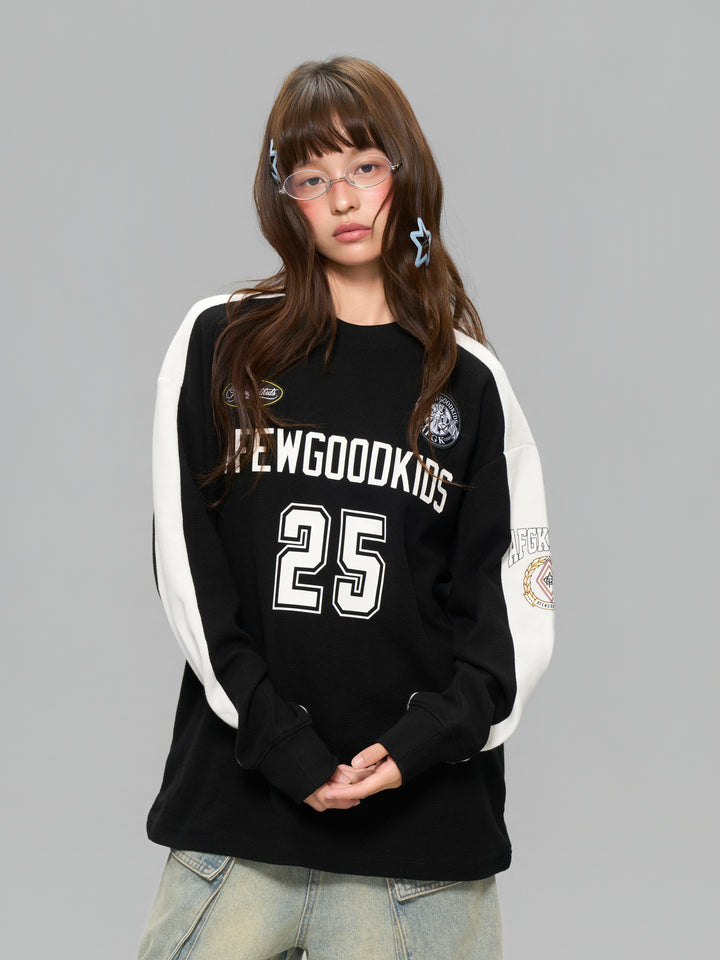DONCARE(AFGK) "Waffle Panel Sweatshirt"