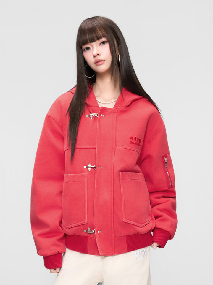 DONCARE(AFGK) "Canvas clasp hooded jacket"