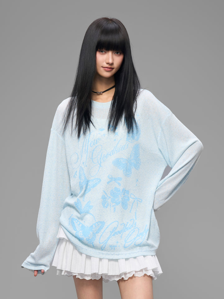 DONCARE(AFGK) "Butterfly logo sweatshirt"