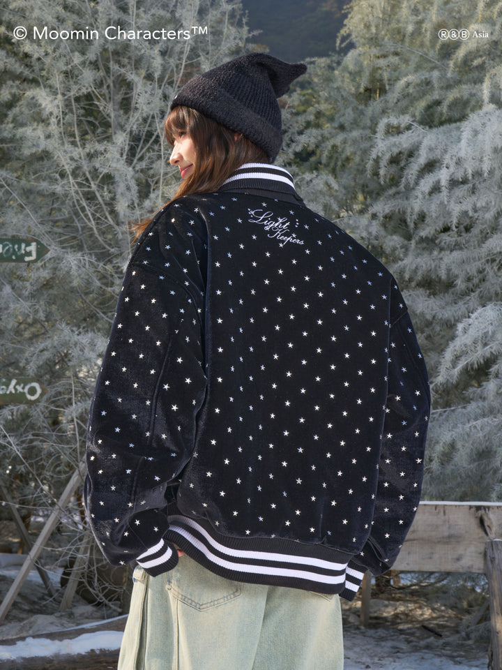 AFGK X MOOMIN "Velvet varsity jacket"