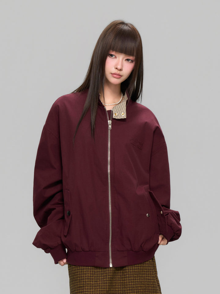 DONCARE(AFGK) "plaid harrington jacket"
