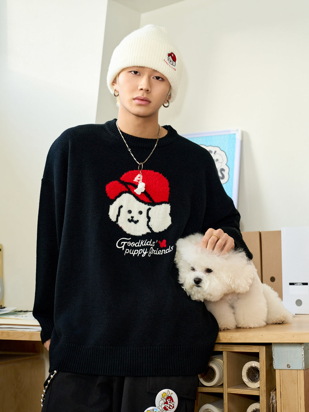 AFGK X TOMBONIA "Puppy logo jumper"