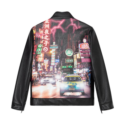 DONCARE(AFGK) "Night kids biker leather jacket"