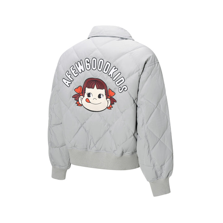 DONCARE(AFGK) "Diamond quilted logo down jacket"