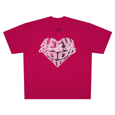 DONCARE(AFGK) "3D heart logo tee"