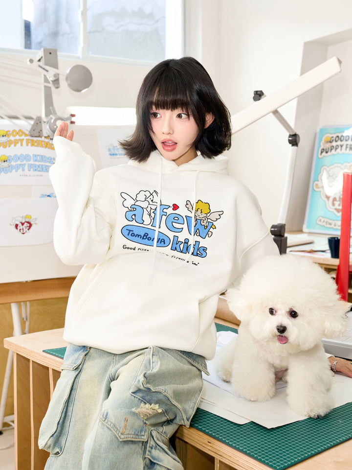 AFGK X TOMBONIA "Cupid puppy logo hoodie"