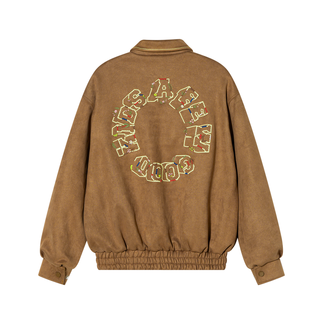 DONCARE(AFGK) "Ethnic Style logo suede jacket"