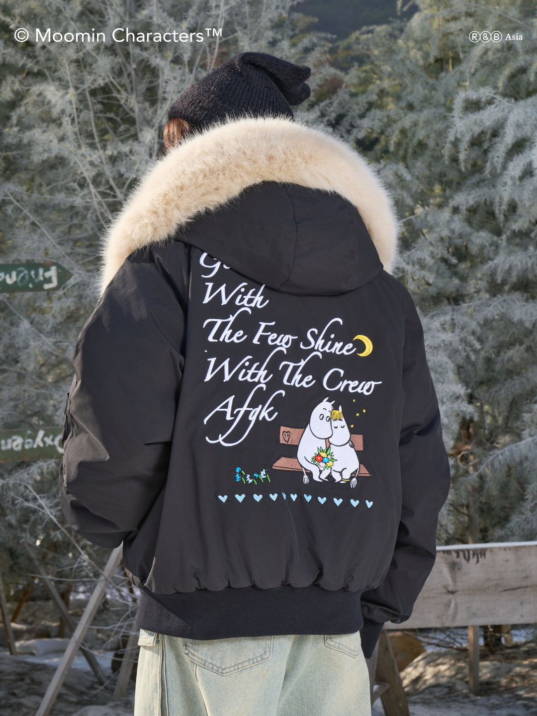 AFGK X MOOMIN "Fur-trimmed padded parka jacket“