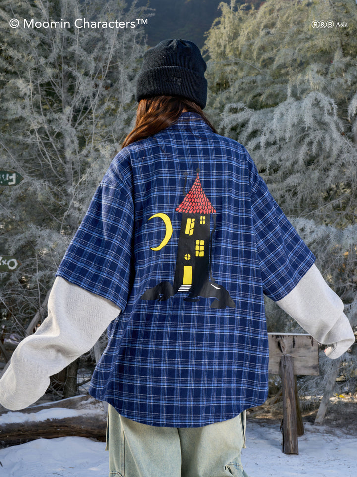 AFGK X MOOMIN "Plaid layered shirt"