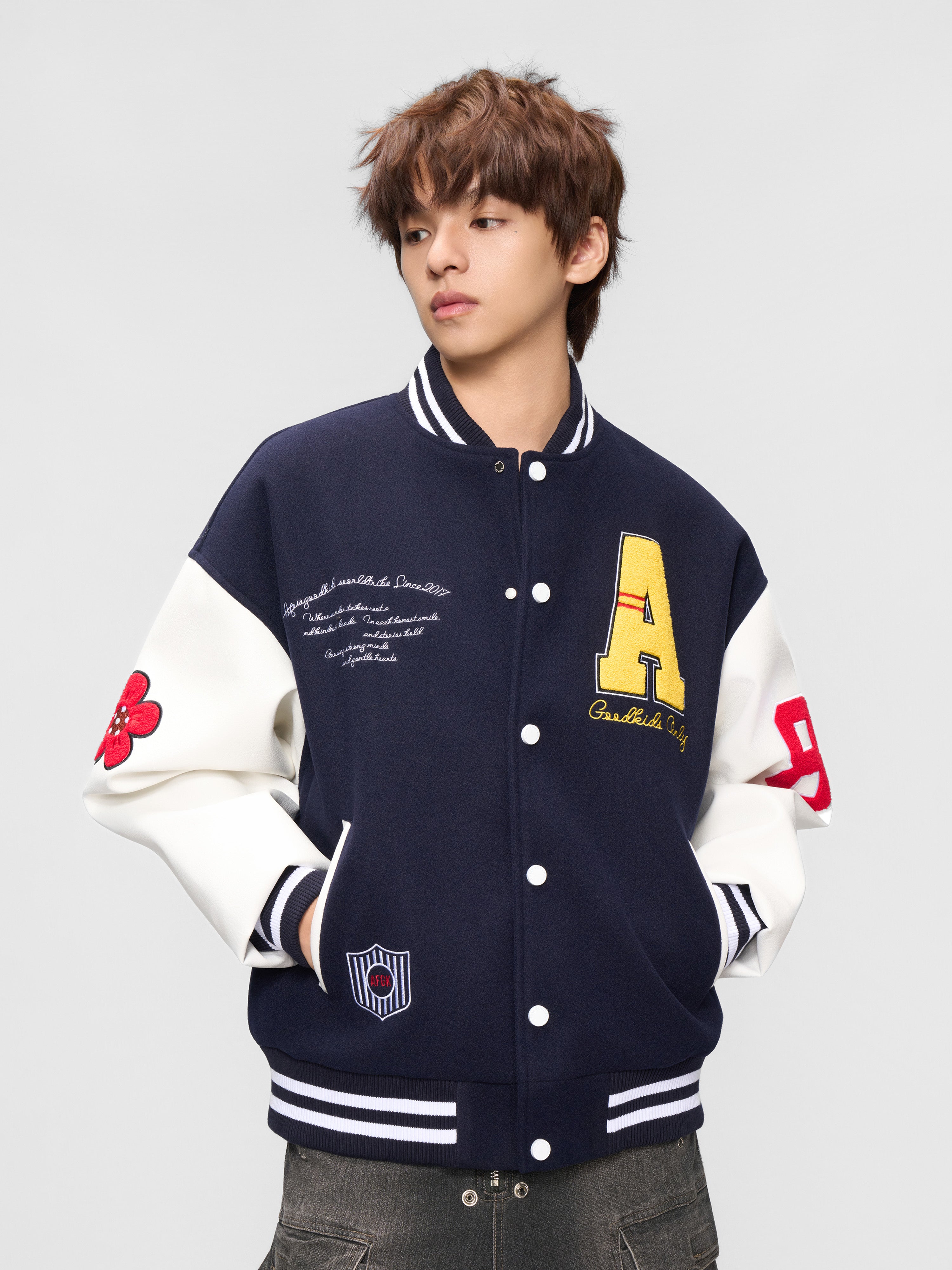 スタジャン DON CARE   LOGO VARSITY JACKET DONCARE(AFGK) 