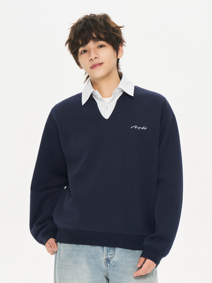 (AFGK) "Layered Collar Sweatshirt"