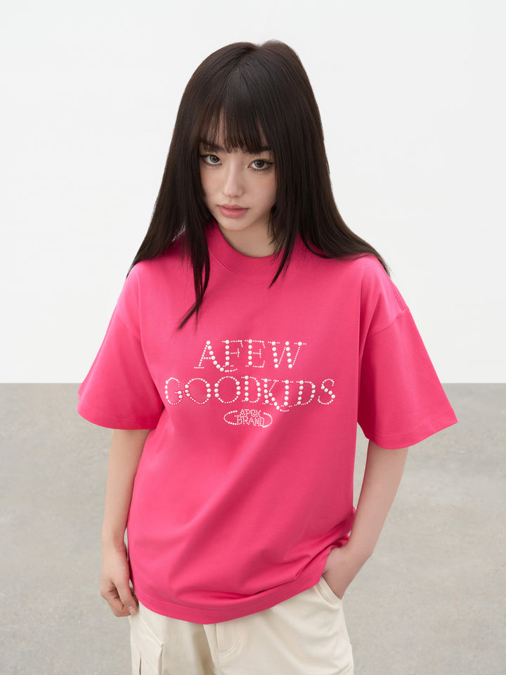 DONCARE(AFGK) "Pearl logo tee"
