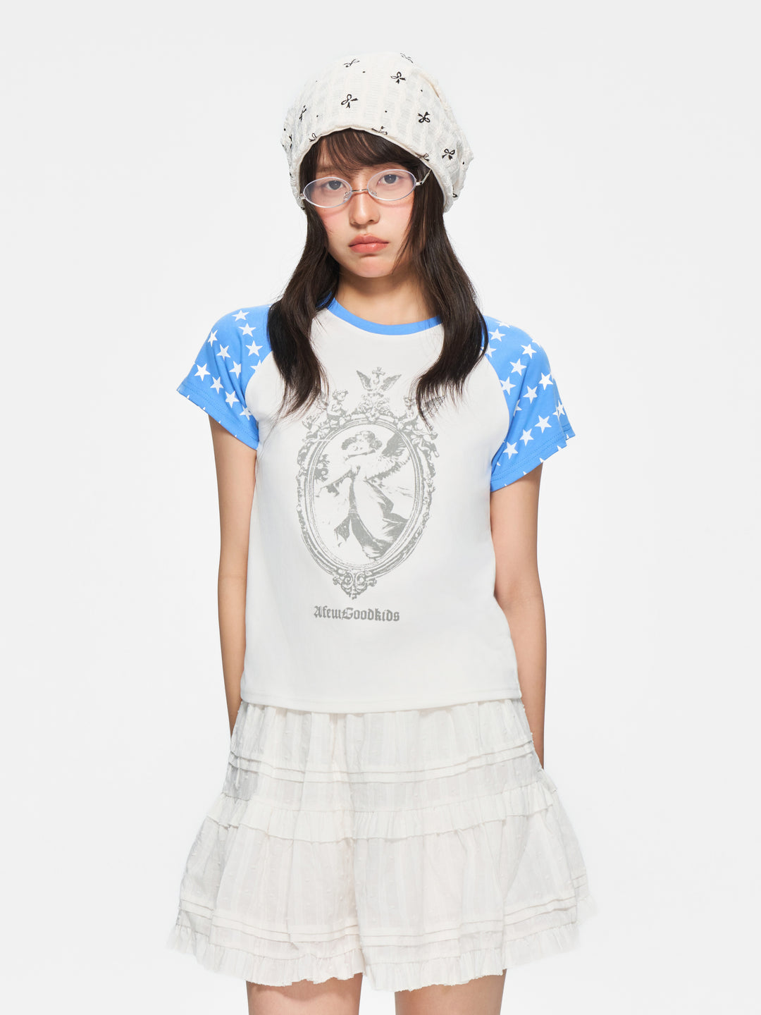 (AFGK) "Vintage Star Raglan T-Shirt"