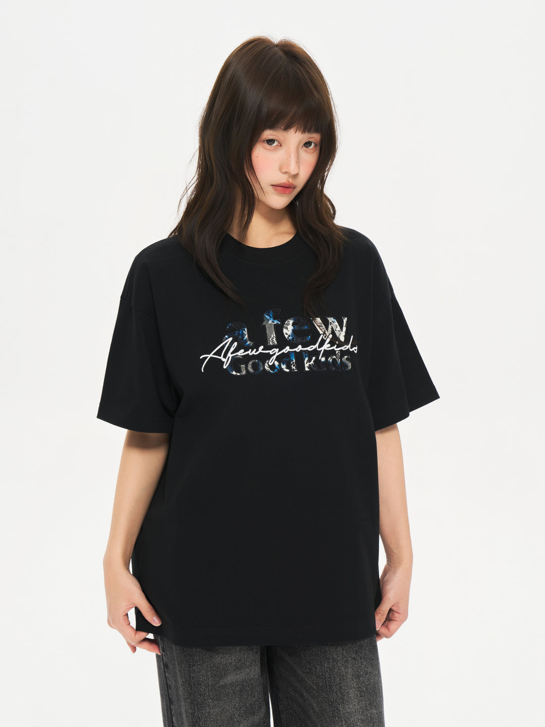 (AFGK) "Lace Flame Patch Logo T-Shirt"
