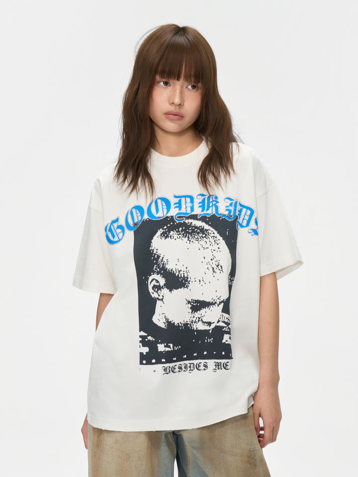 (AFGK) "Rhinestone Portrait Tee"