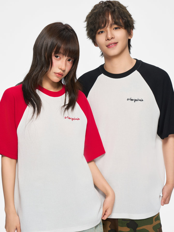 (AFGK) "Waffle Knit Raglan Tee"