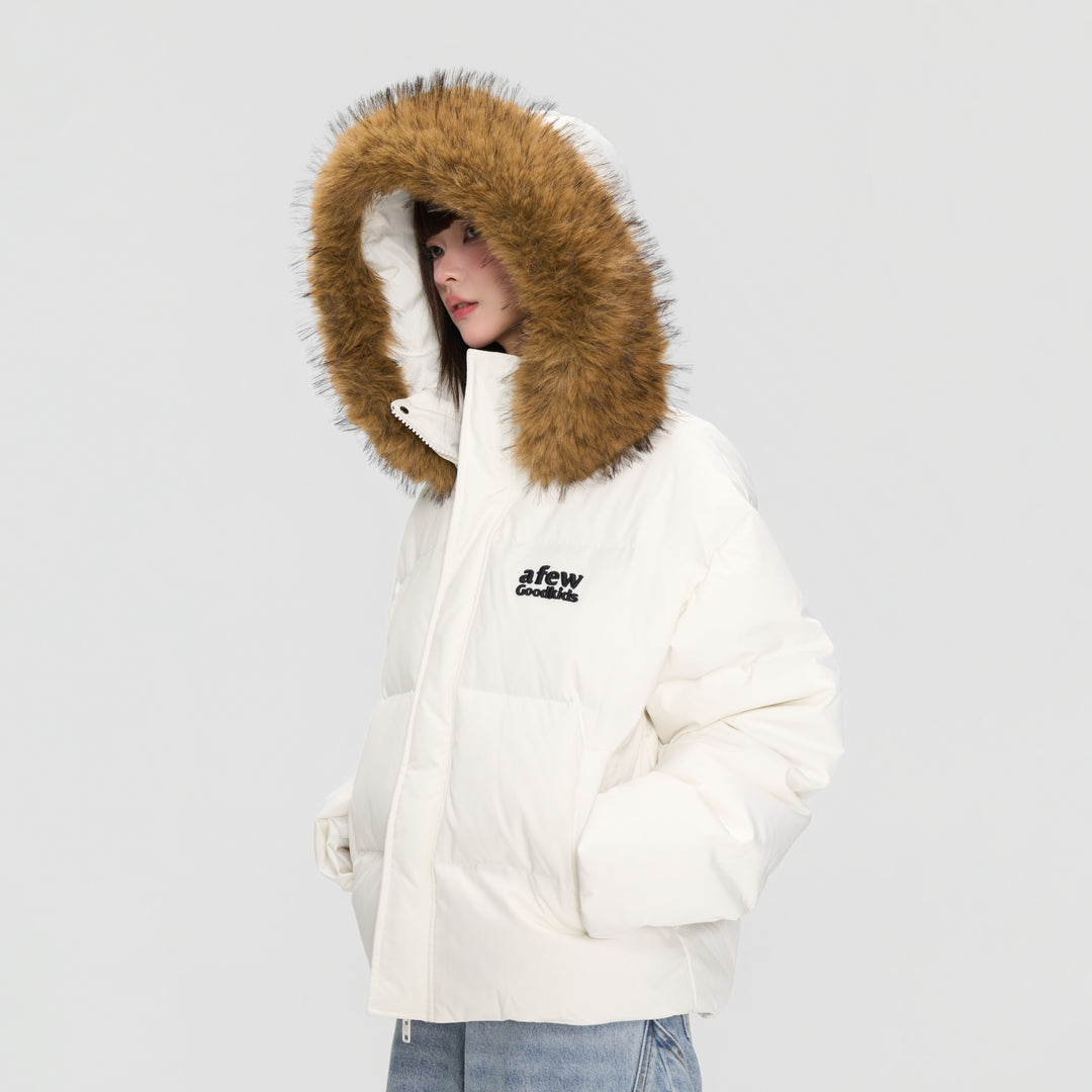 (AFGK) "Fur Hooded Down Jacket"