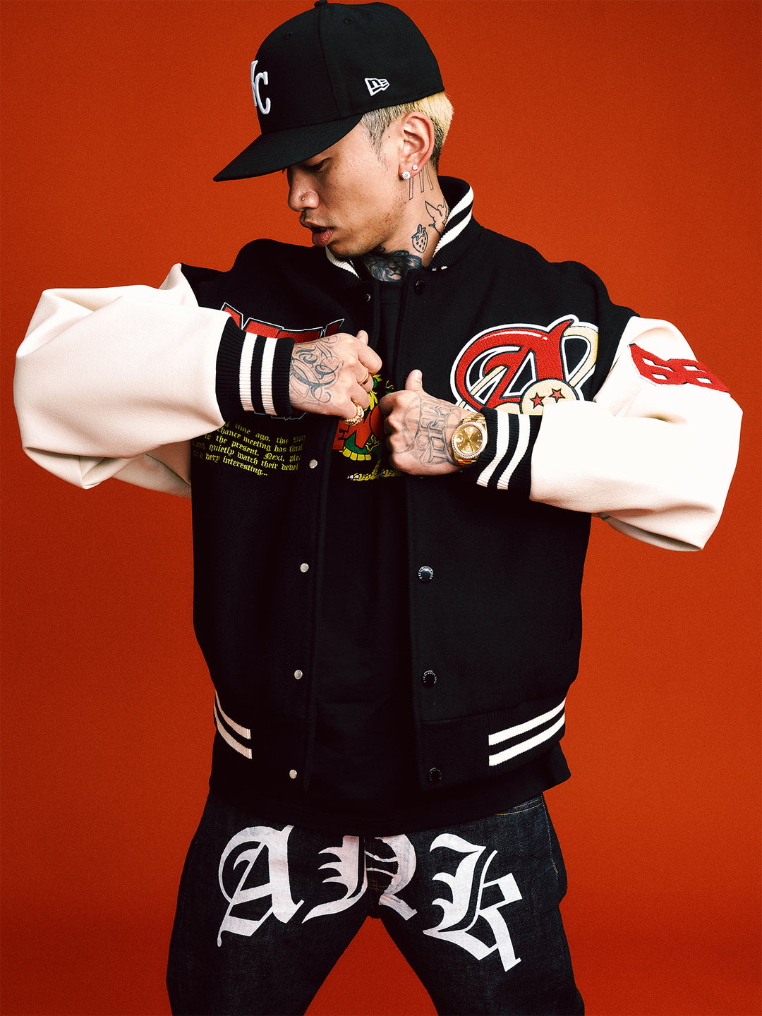 DONCARE(AFGK) "Dragon ball varsity jacket"