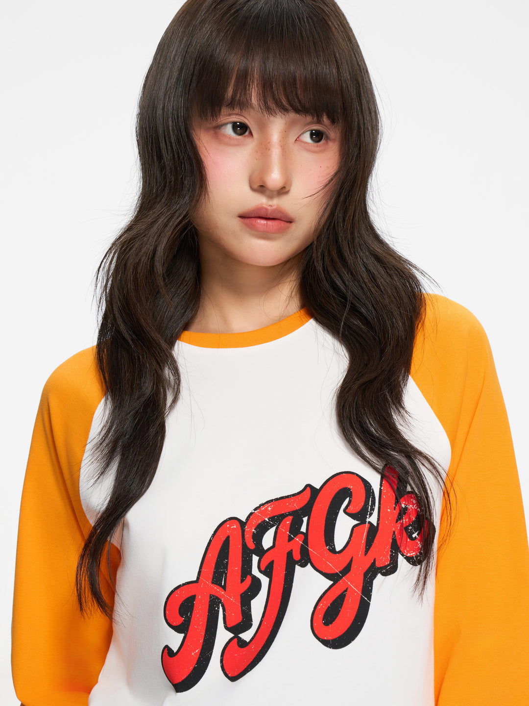 (AFGK) "Distressed Raglan Tee"