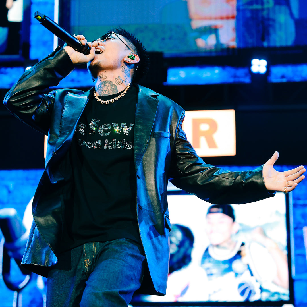 (AFGK) “Rhinestone Logo Tee - Triple Black”