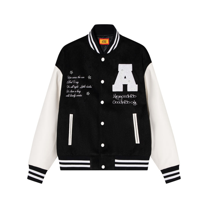 (AFGK)"Pearl logo varsity jacket"