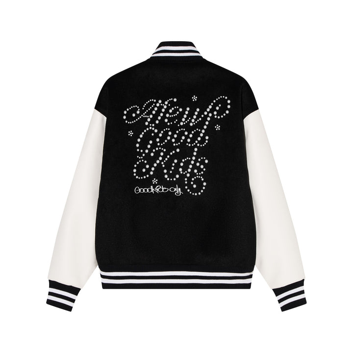 (AFGK)"Pearl logo varsity jacket"