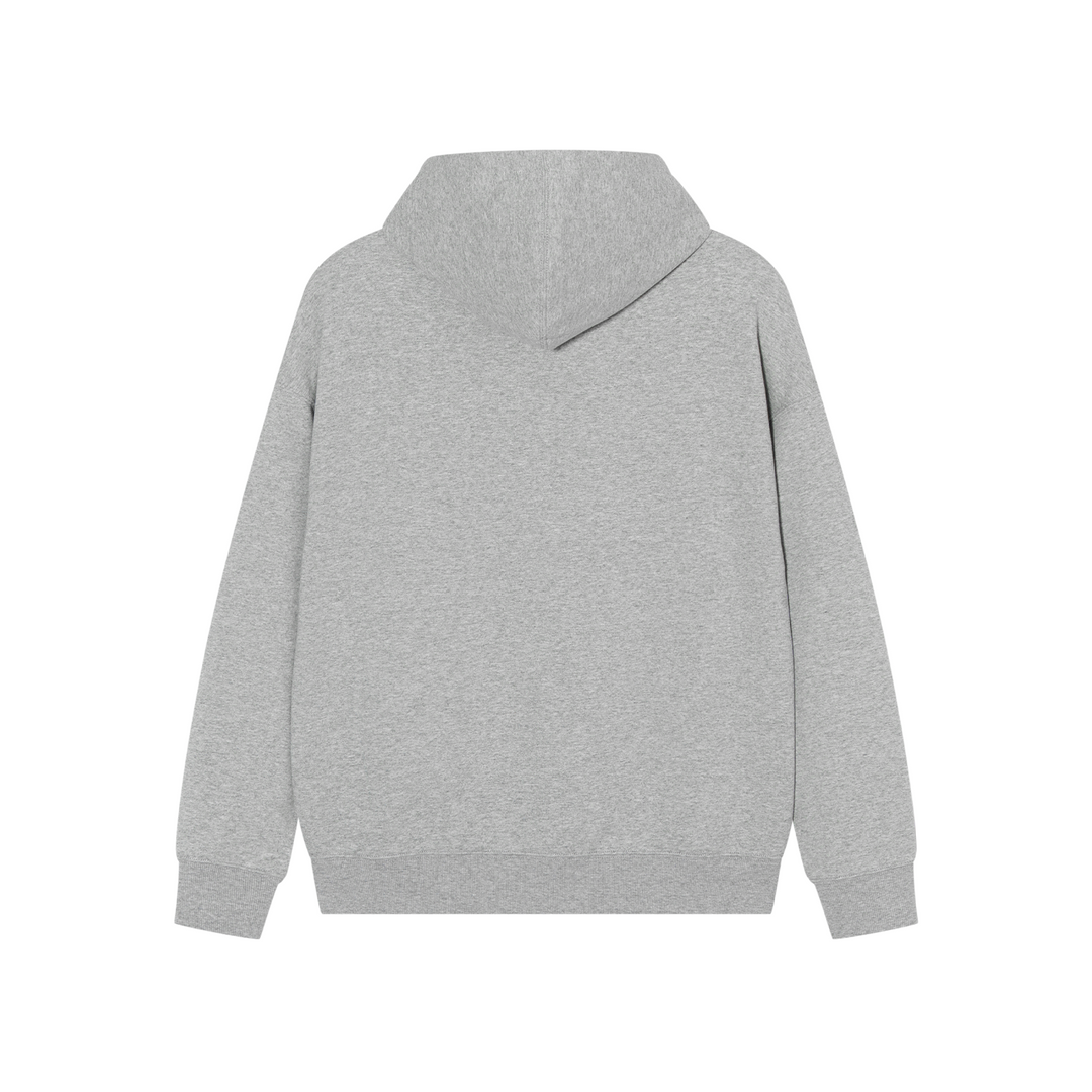 Crystal studs zip hoodie