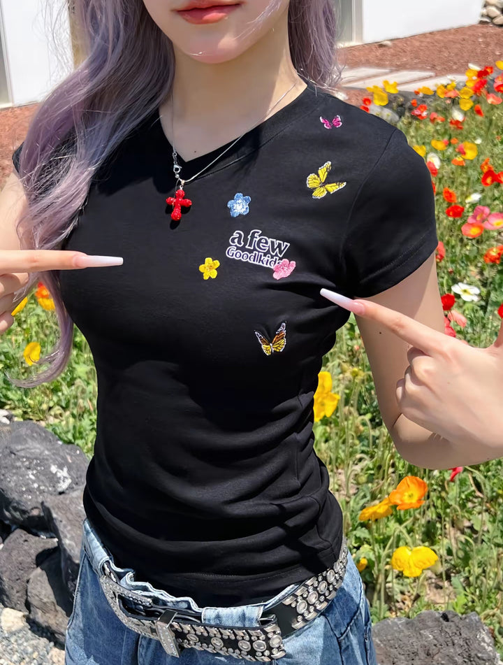 DONCARE(AFGK) "Butterfly logo tee"