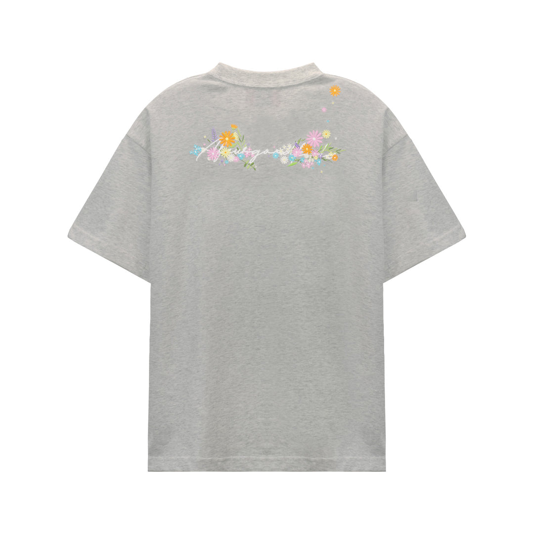 (AFGK) “Floral Embroidery Logo T-Shirt”