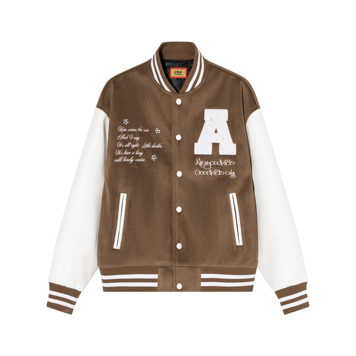 (AFGK)"Pearl logo varsity jacket"
