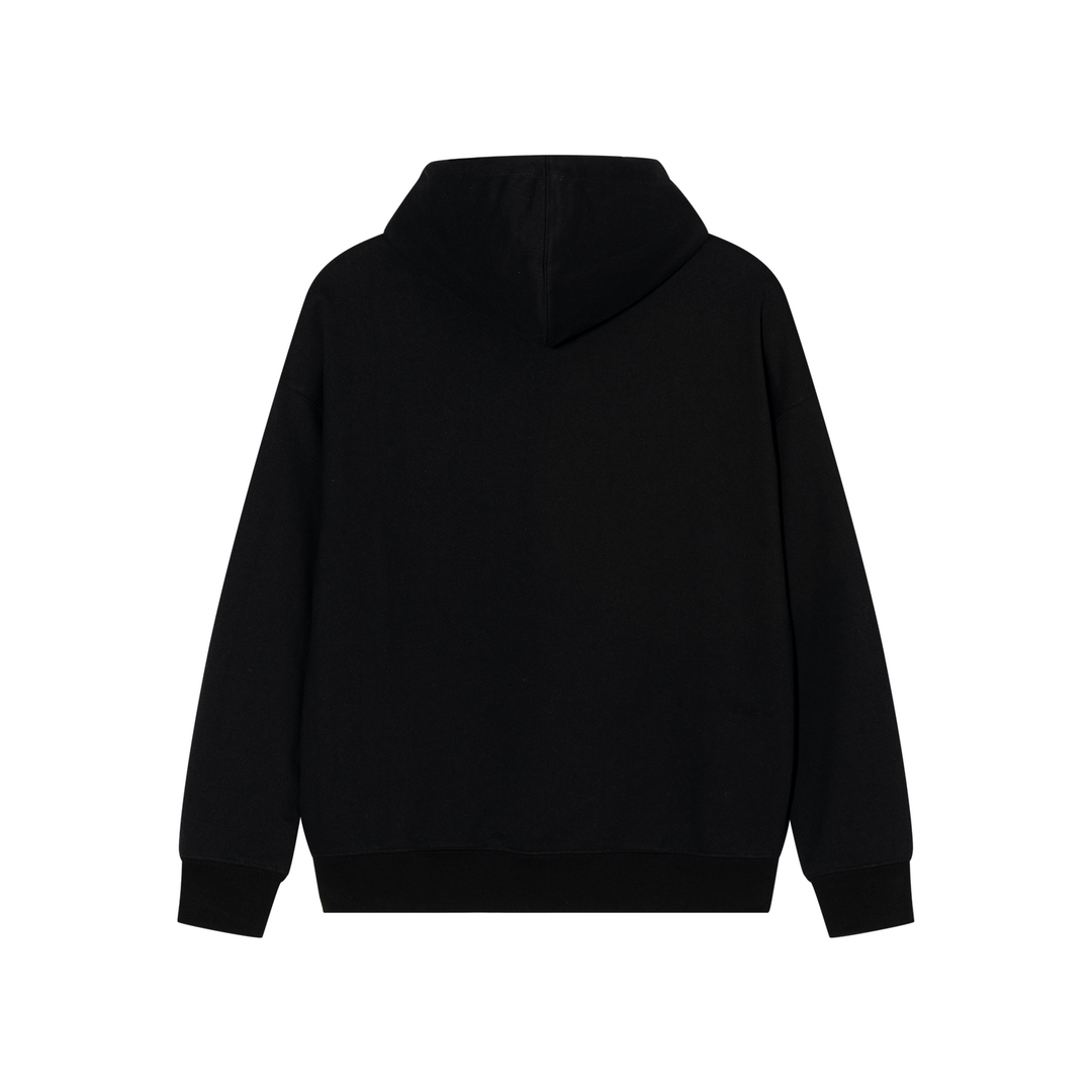 Crystal studs zip hoodie