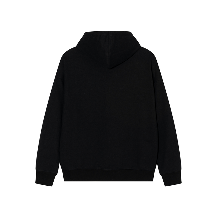 Crystal studs zip hoodie