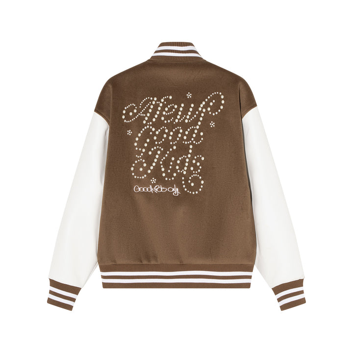 (AFGK)"Pearl logo varsity jacket"