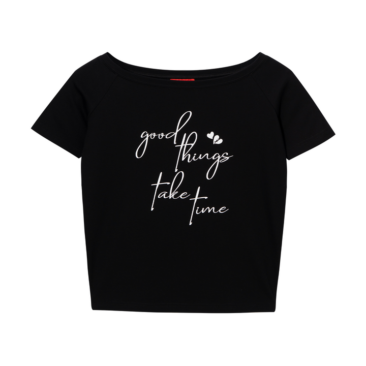DONCARE(AGFK) "Off-shoulder top shirt"