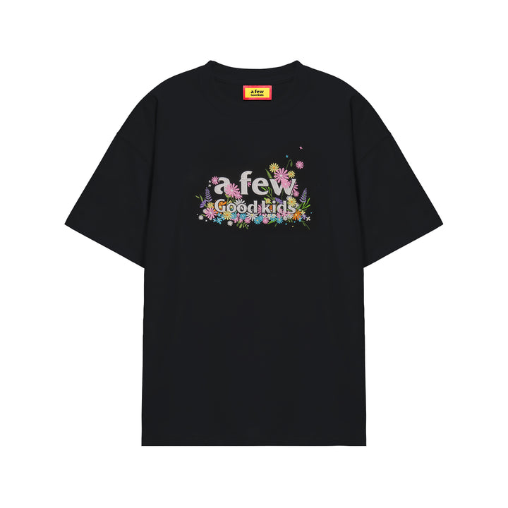 (AFGK) “Floral Embroidery Logo T-Shirt”