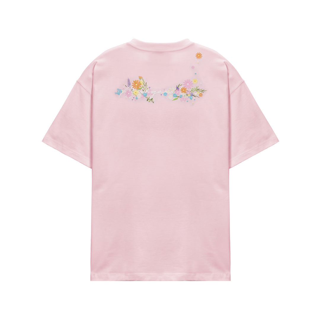 (AFGK) “Floral Embroidery Logo T-Shirt”