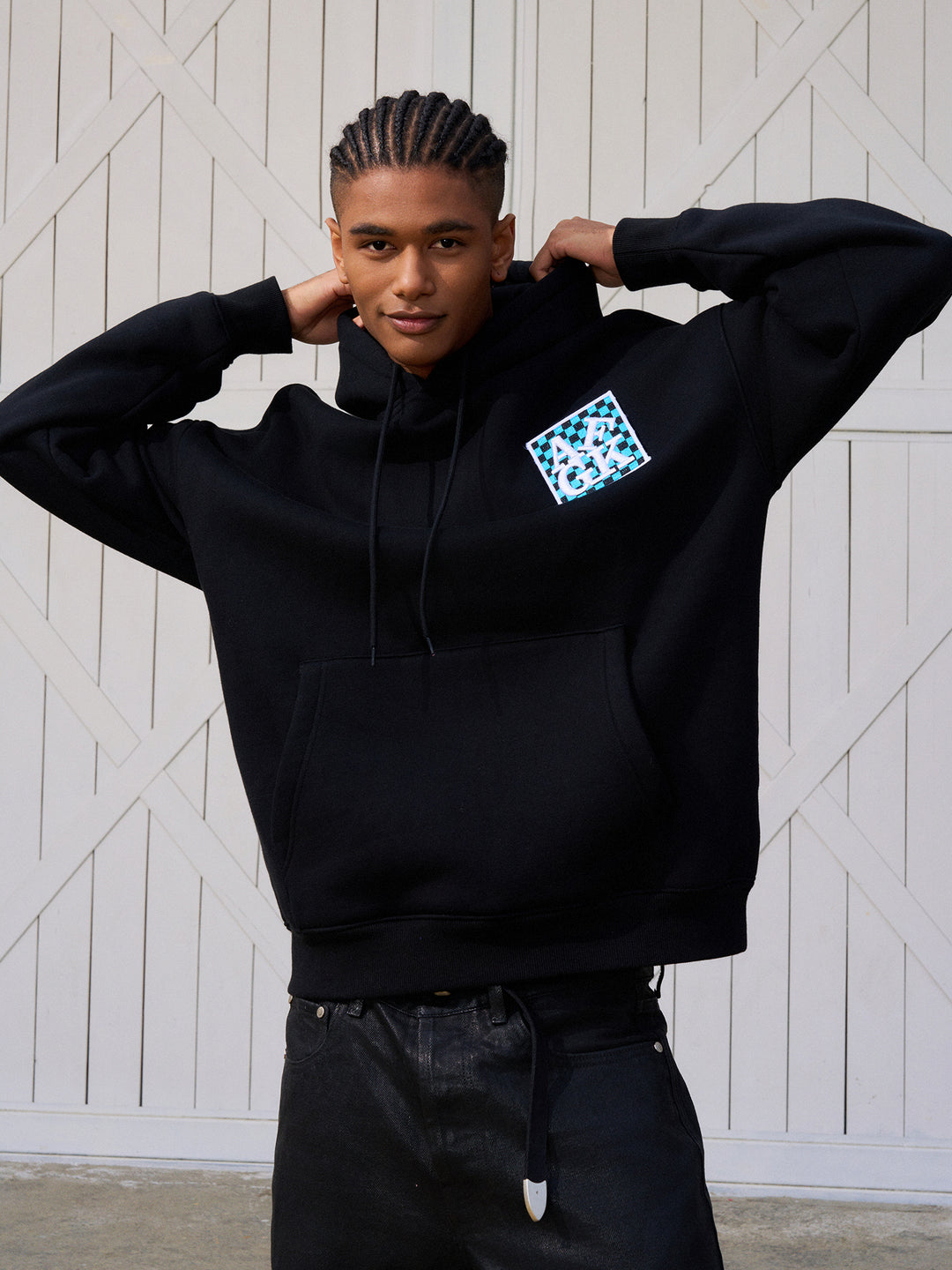 DONCARE(AFGK) “Embroidered patch logo hoodie”