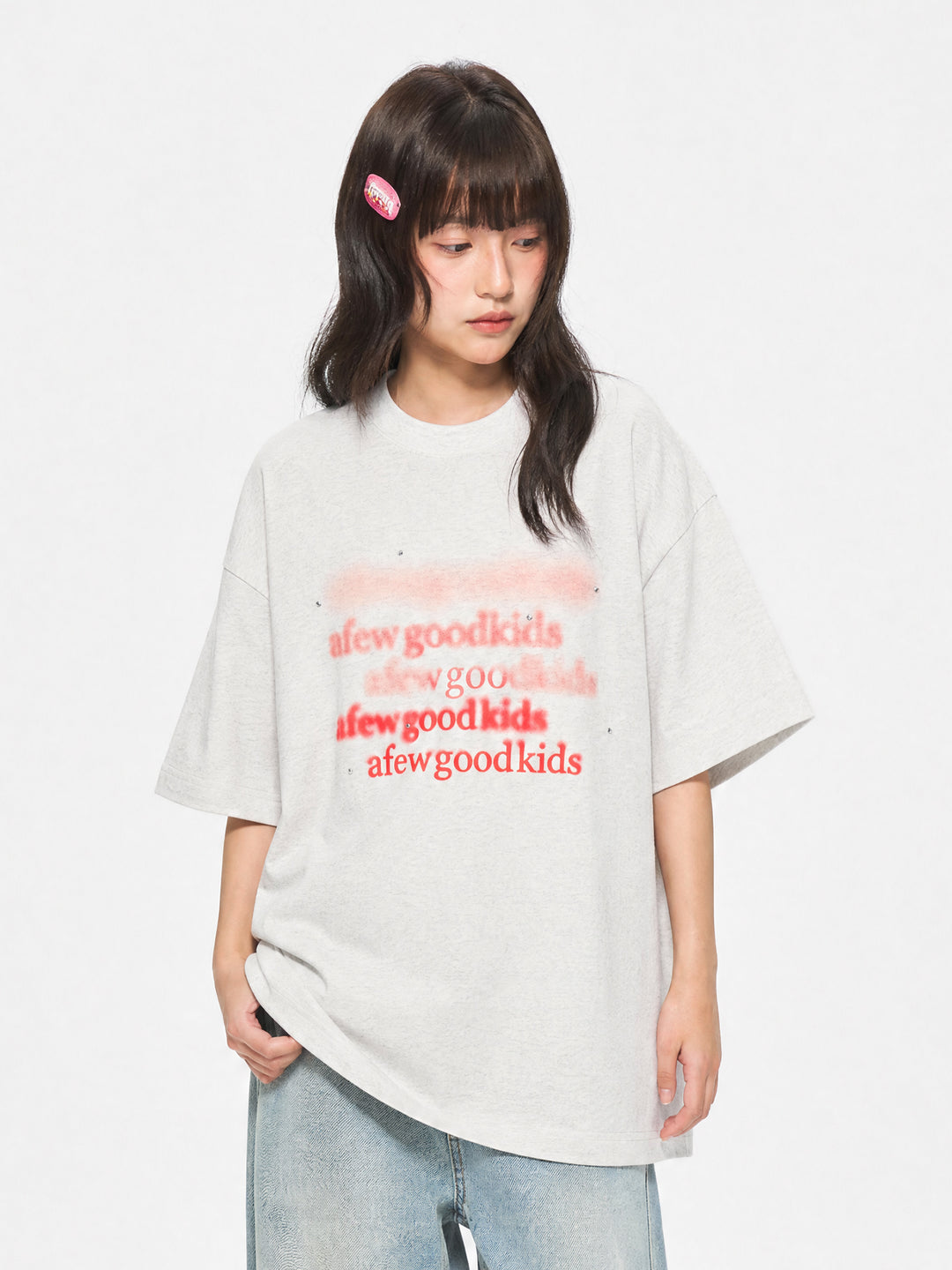 (AFGK) "Blurry Illusion Logo Tee"