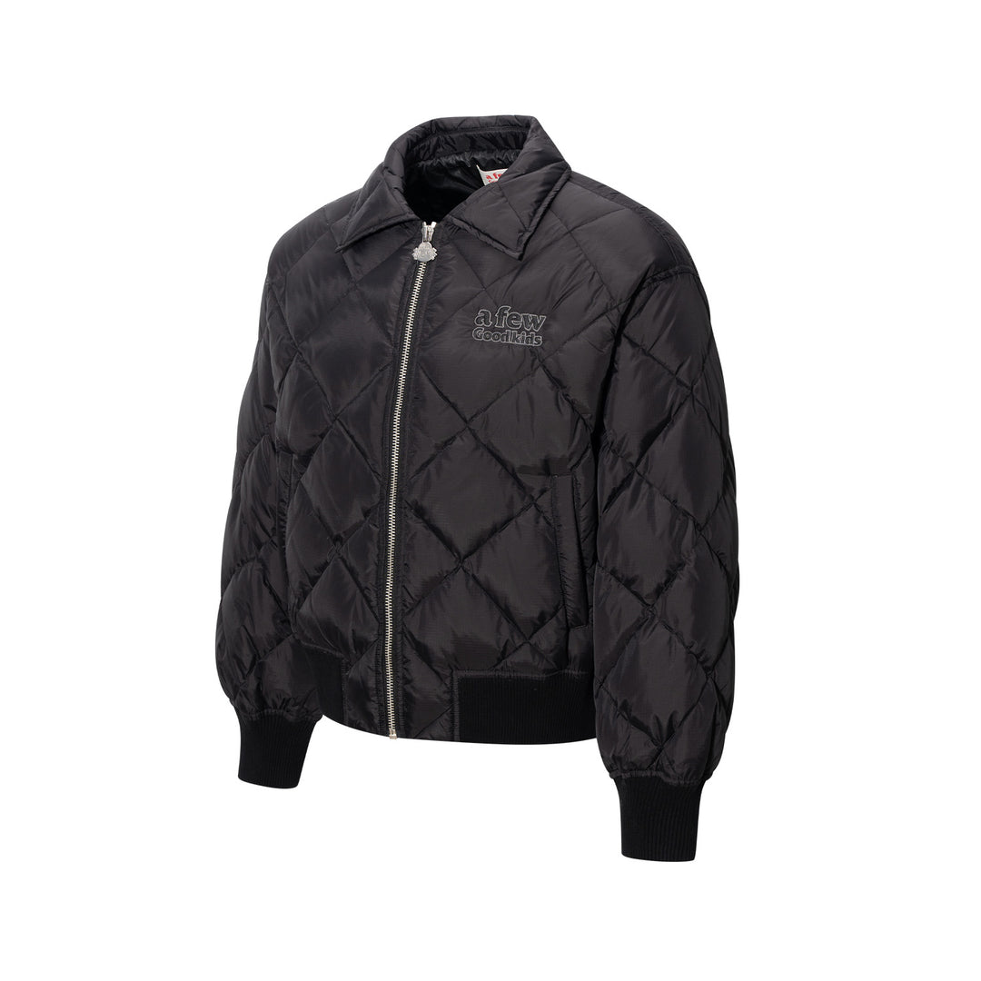 DONCARE(AFGK) "Diamond quilted logo down jacket"