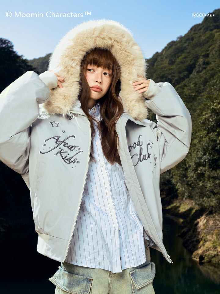 AFGK X MOOMIN "Fur-trimmed padded parka jacket“