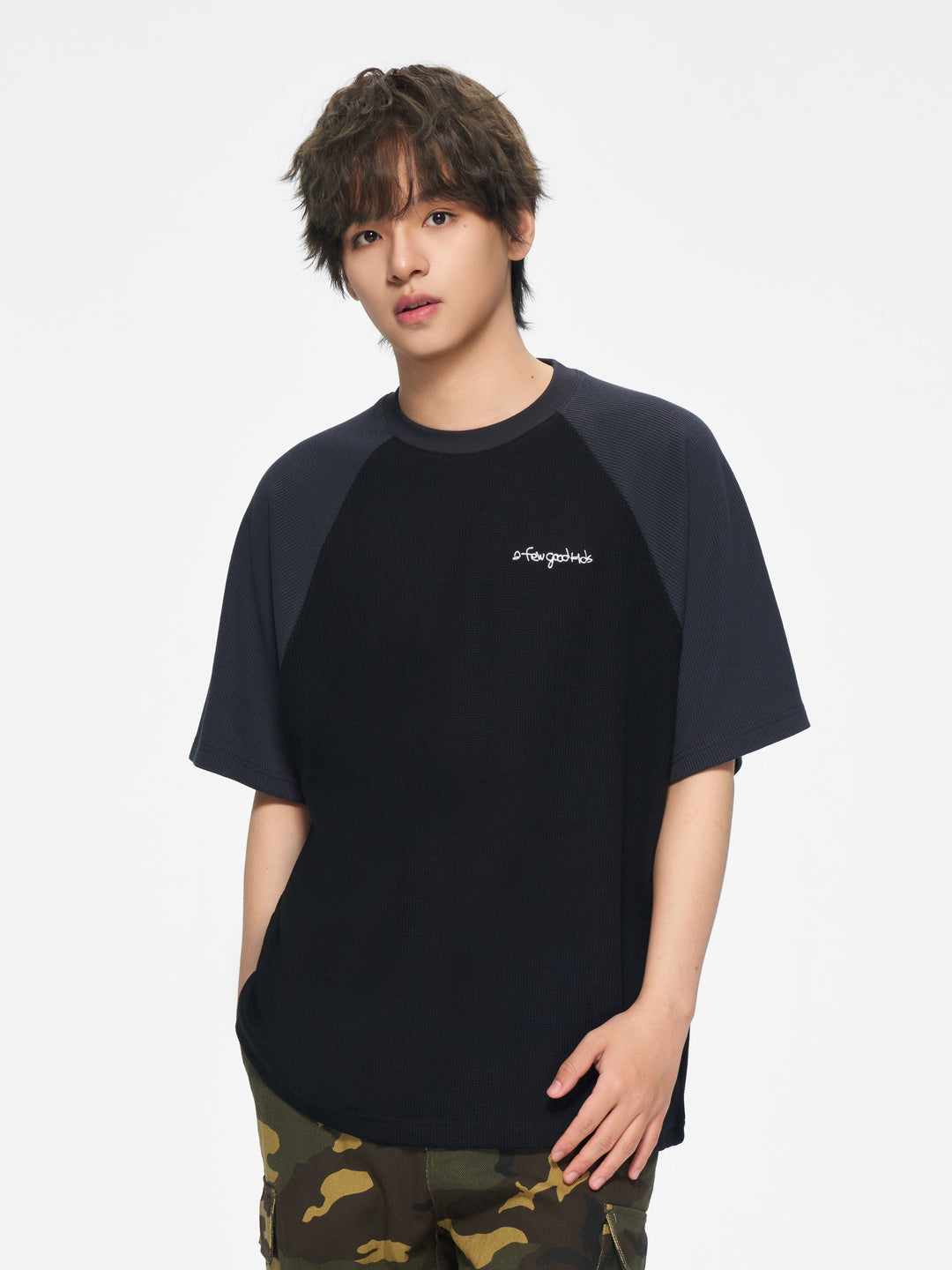 (AFGK) "Waffle Knit Raglan Tee"