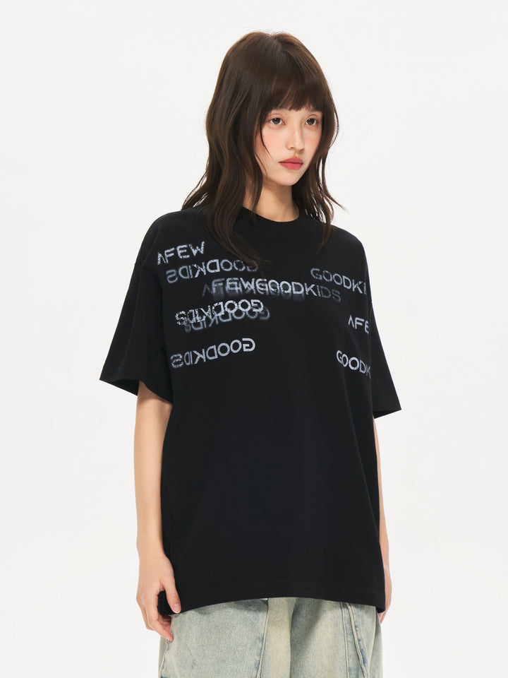 (AFGK) "Irregular Logo T-Shirt"