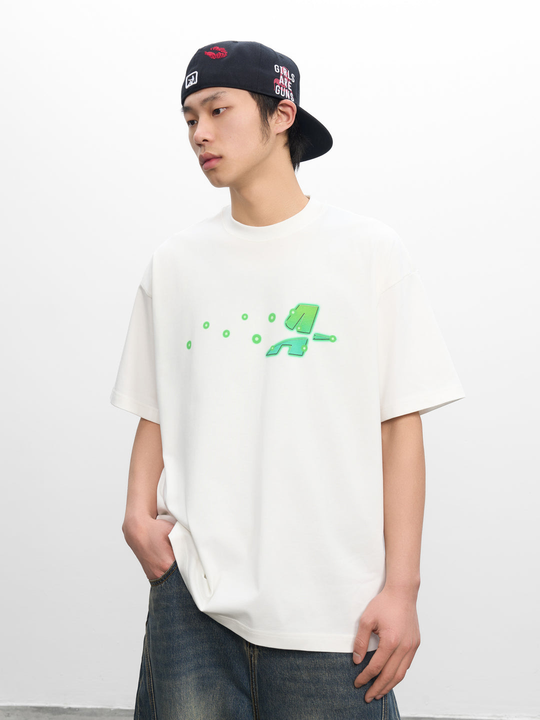 DONCARE(AFGK) "Lazer circle logo tee"