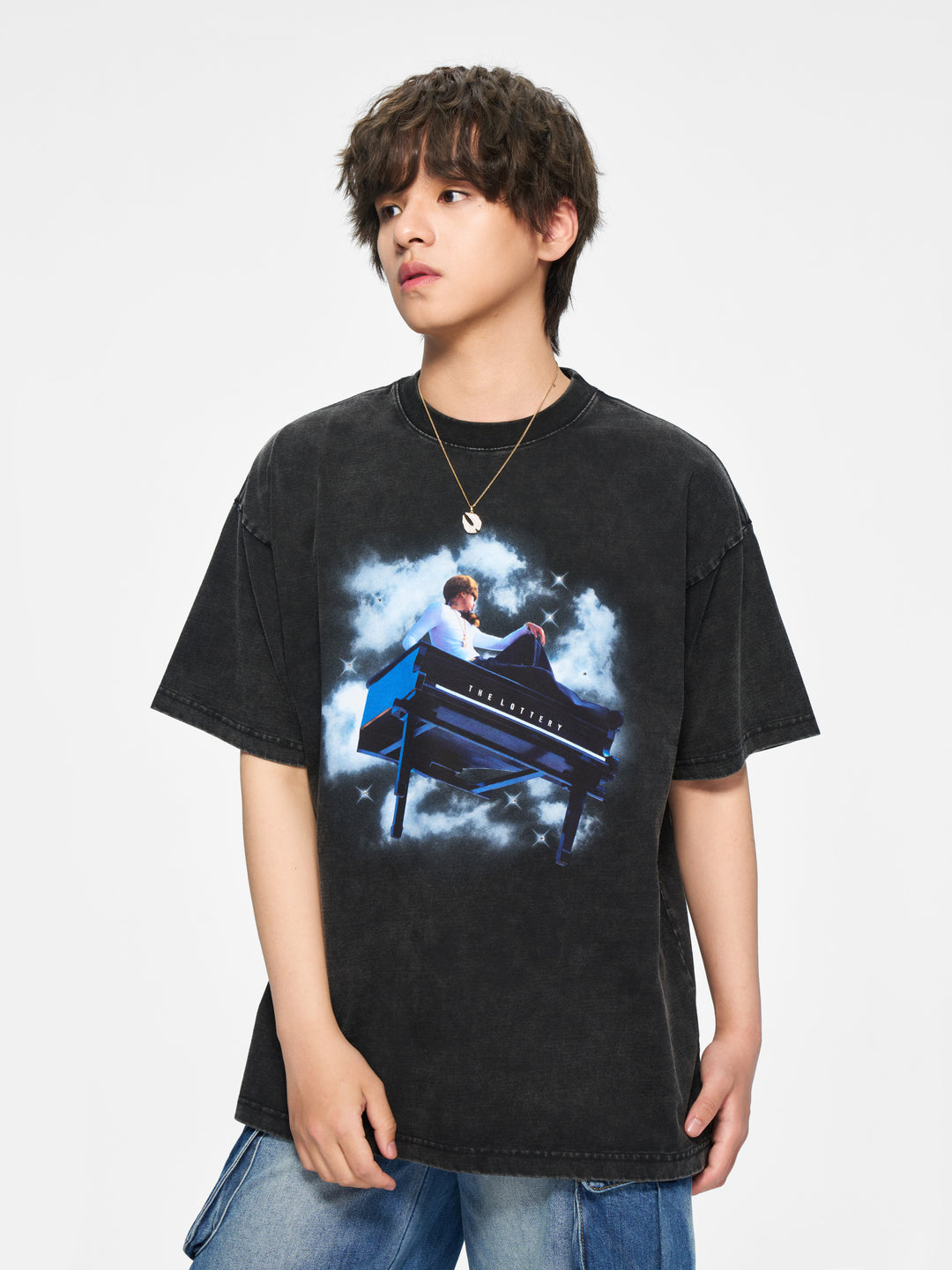 (AFGK) "The Lottery Tour Vintage Washed Graphic Tee"