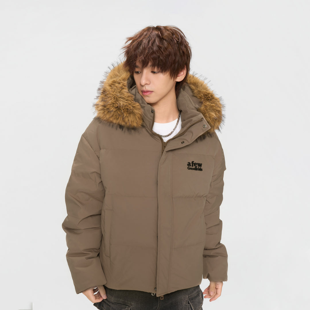(AFGK) "Fur Hooded Down Jacket"