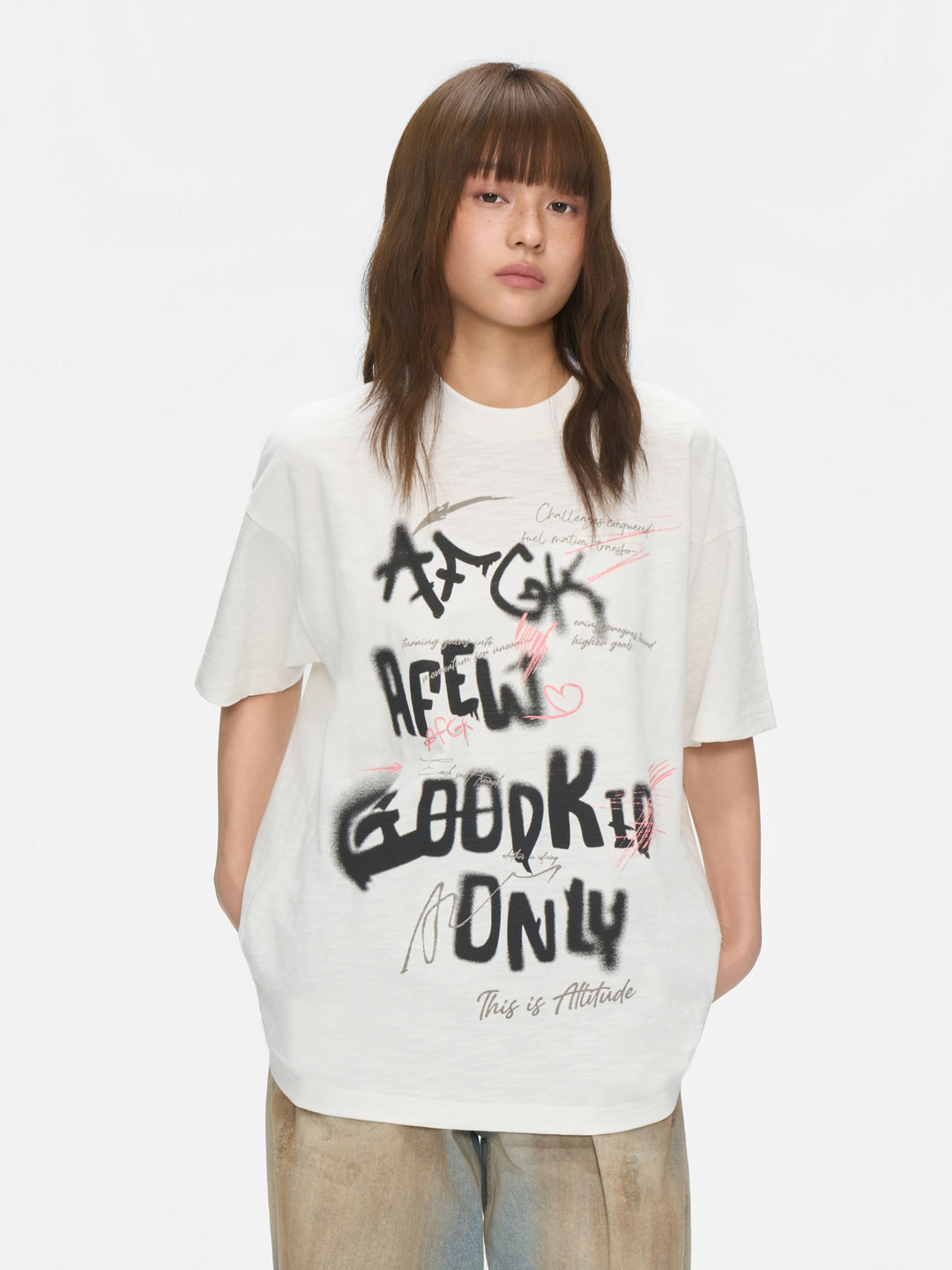 (AFGK) "Graffiti Spray Logo Tee“