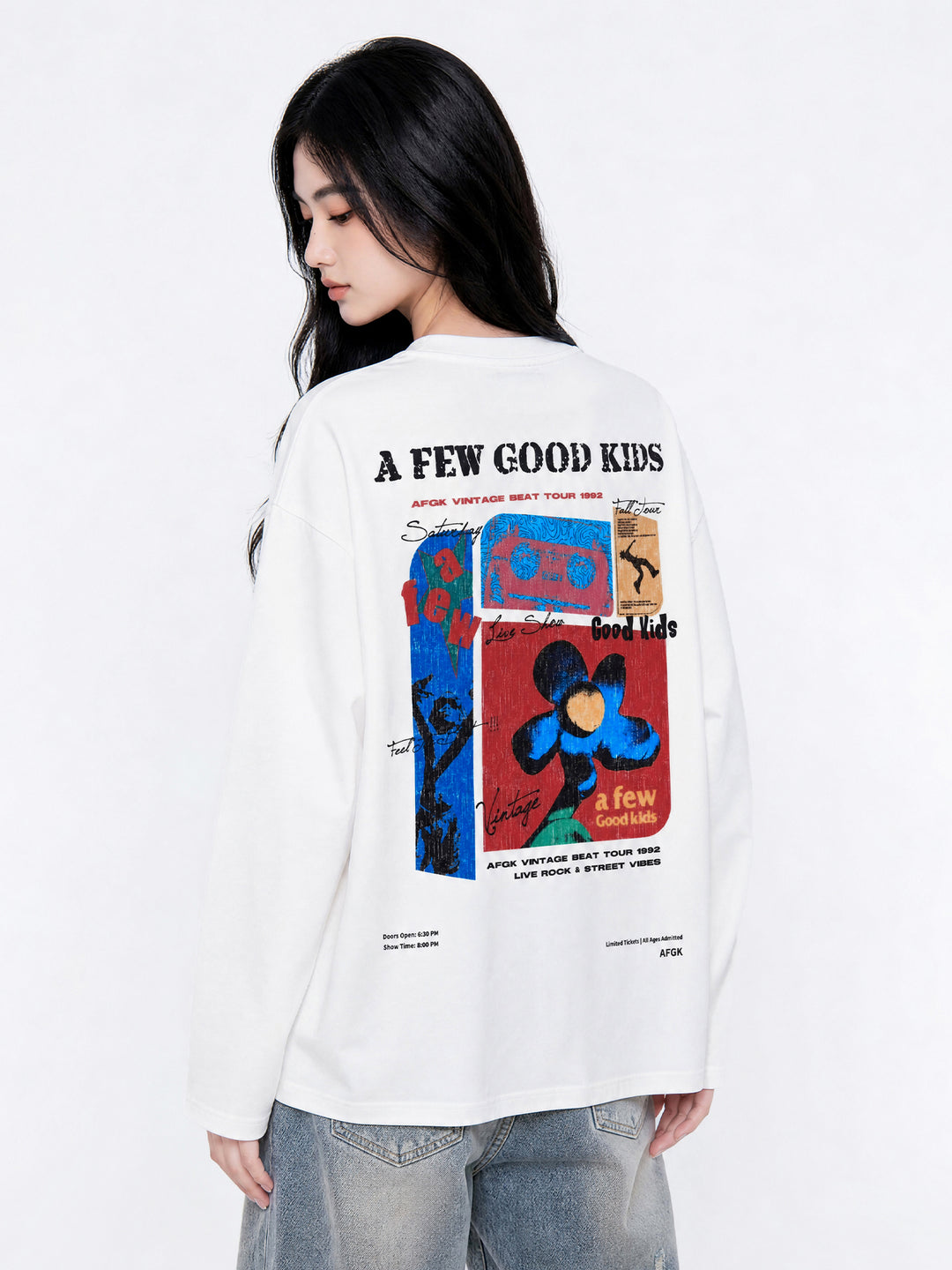 (AFGK) "Vintage Virtual Tour Graphic Henley Shirt"
