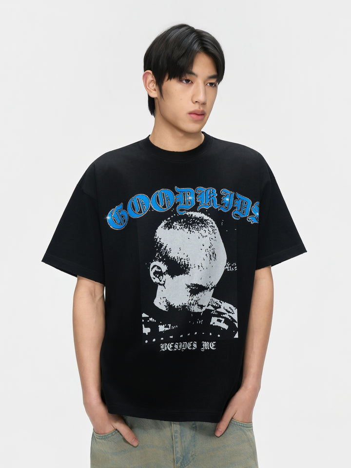 (AFGK) "Rhinestone Portrait Tee"