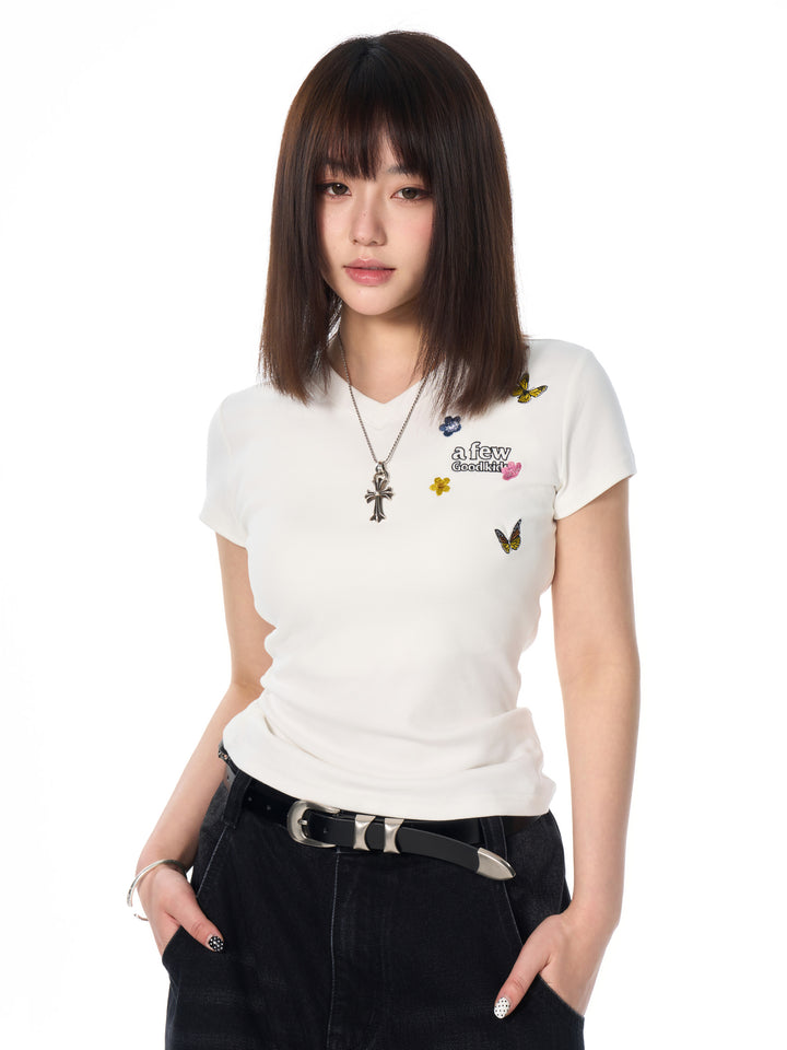 DONCARE(AFGK) "Butterfly logo tee"