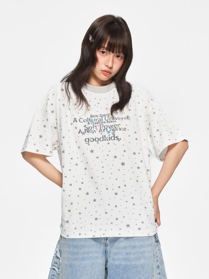 (AFGK) "Allover Star Logo Tee"